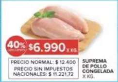 Suprema de pollo congelada
