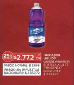 Procenex - LIMPIADOR LIQUIDO LAVANDA/MARINA