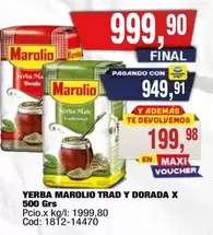 Marolio - YERBA TRAD Y DORADA