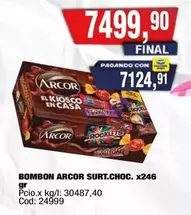 Arcor - BOMBON SURT.CHOC. x246