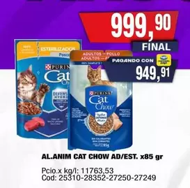 CAT - ANIM  CHOW AD/EST