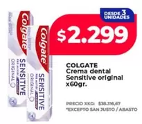 Colgate - Crema dental Sensitive original