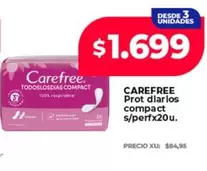 Carefree - Prot diarlos compact s/perfx20u