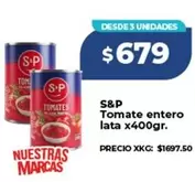 S&P - Tomate entero lata x400gr