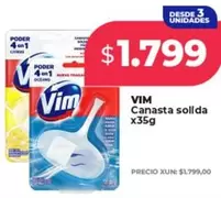 Vim - Canasta solida