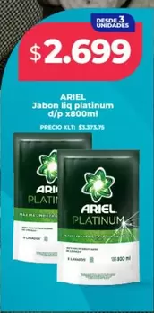 Ariel - Jabon liq platinum d/p x800ml