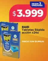 Raid - Tabletas Rápida acción x24u