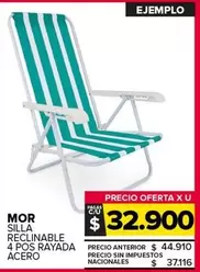 Mor - SILLA RECLINABLE 4 POS RAYADA