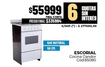 Escorial - Cocina Candor Cód:85080