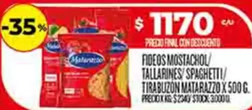 Matarazzo - FIDEOS MOSTACHOL/ TALLARINES/SPAGHETTI/ TIRABUZON