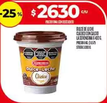 DULCE DE LECHE CLASICO CON CALCIO