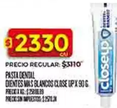 Mas - PASTA DENTAL DIENTES MAS BLANCOS UPX90 G