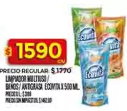 Ecovita - LIMPIADOR MULTIUSO/ BAÑOS/ANTIGRASA