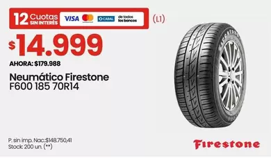 Firestone - F600 185 70R14