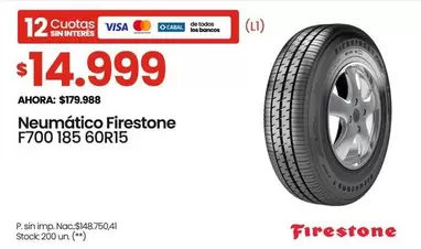 Firestone - F700 185 60R15