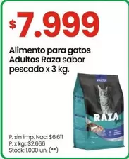 Raza - Alimento para gatos Adultos  sabor pescado