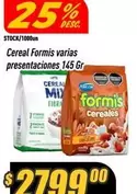 Formis - Cereal  varias presentaciones