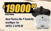 Mor - Base Plastica  P Sombrilla bco/Negro 1un