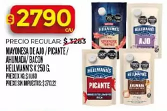 Hellmann's - MAYONESA DE AJO / PICANTE / AHUMADA / BACON
