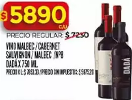 Dada - VINO MALBEC/CABERNET SAUVIGNON/MALEEC/N°8