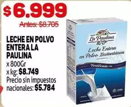 La paulina - LECHE EN POLVO ENTERA