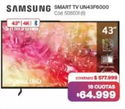 Samsung - SMART TV UN43F6000