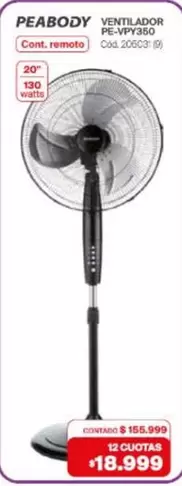 Peabody - VENTILADOR PE-VPY350