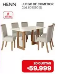 JUEGO DE COMEDOR Cód. 603060 (8)