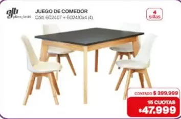 GJB - JUEGO DE COMEDOR Cód. 602407 + 6024104 (4)