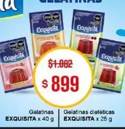Exquisita - Gelatinas, Gelatinas dietéticas
