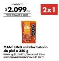 King - MANÍ salado/tostado