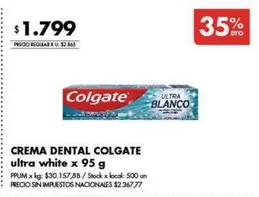 Colgate - CREMA DENTAL ultra white