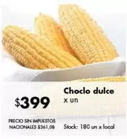 X$ - Choclo dulce
