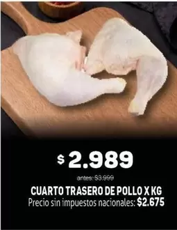 X$ - CUARTO TRASERO DE POLLO X KG