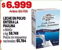 La paulina - LECHE EN POLVO ENTERA