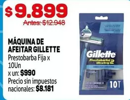 Gillette - Prestobarba Fija x 10Un