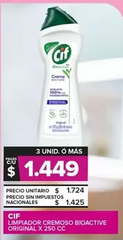 Cif - LIMPIADOR CREMOSO BIOACTIVE ORIGINAL