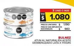 Bulnez - ATUN AL NATURAL/EN ACEITE DESMENUZADO