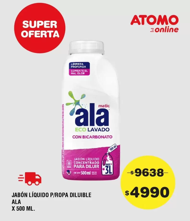 Ala - JABÓN LÍQUIDO P/ROPA DILUIBLE