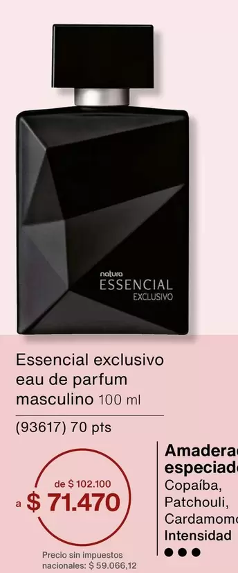 Natura - Essencial exclusivo eau de parfum masculino 100 ml