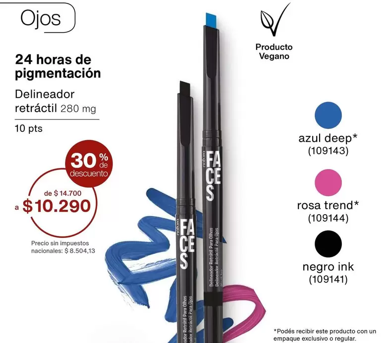 Negro - Delineador retráctil 280 mg