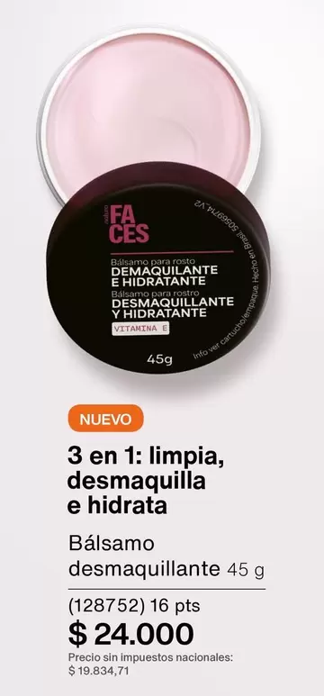 Brasil - 3 en 1: limpia, desmaquilla e hidrata