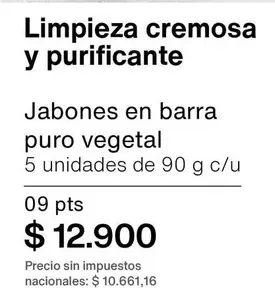 Jabones en barra puro vegetal
