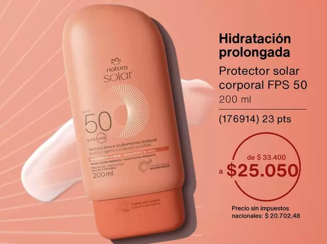 Natura - Protector solar corporal FPS 50