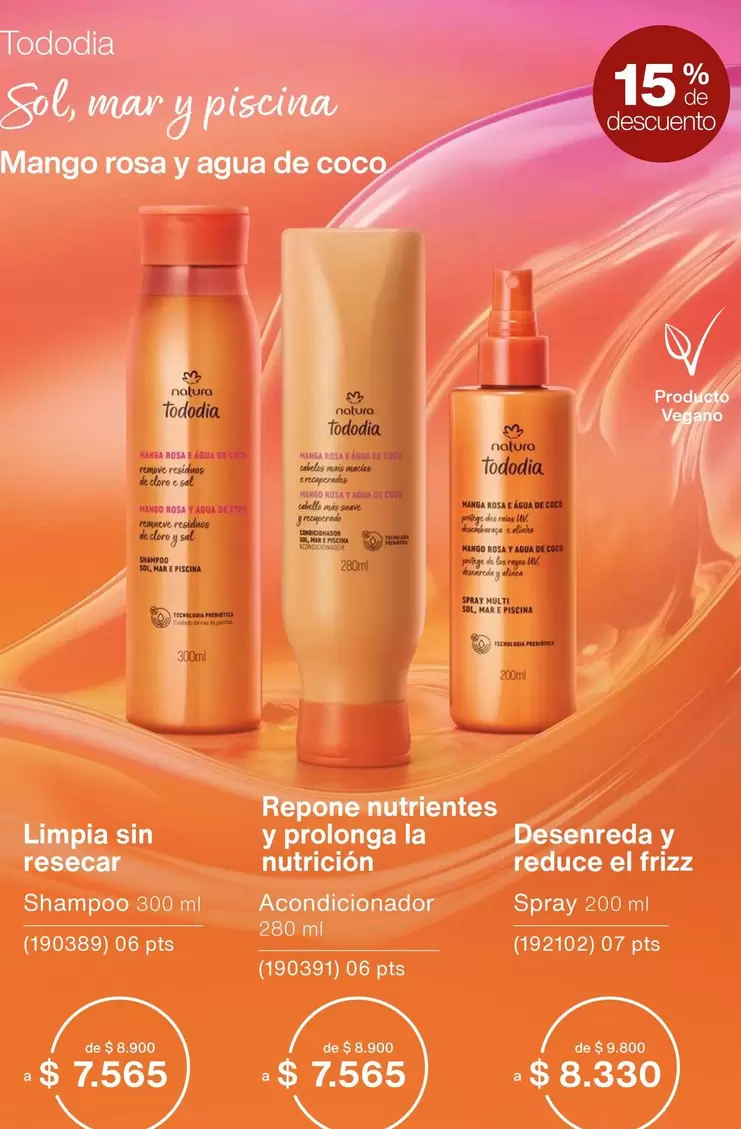 Sol - Shampoo 300 ml, Acondicionador, Spray