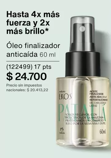 Amazonia - Óleo finalizador anticaída 60 ml