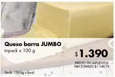 Jumbo - Queso barra JUMBO