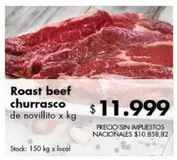X$ - Roast beef churrasco