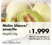 Elegido - Melón blanco/amarillo