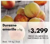 X$ - Durazno amarillo